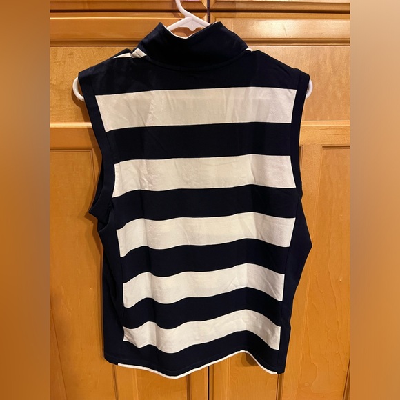Like New Navy and white striped Lauren active Ralph Lauren tank top. Size XL - Picture 2 of 4